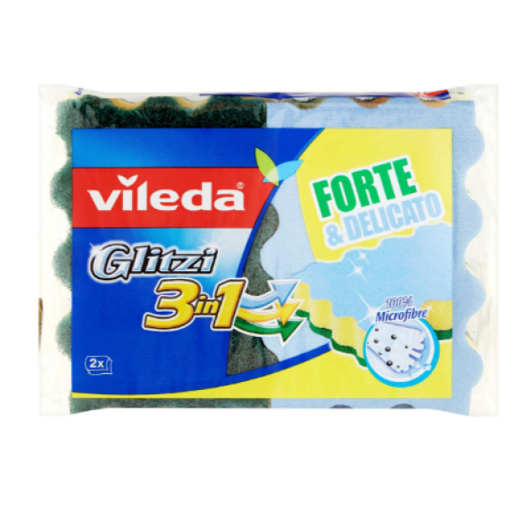  VILEDA SPUGNA GLITZI 3IN1 - 2PZ