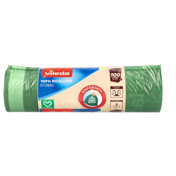 VILEDA SACCHI ECOBAG IMMONDIZIA 100LT 10PZ