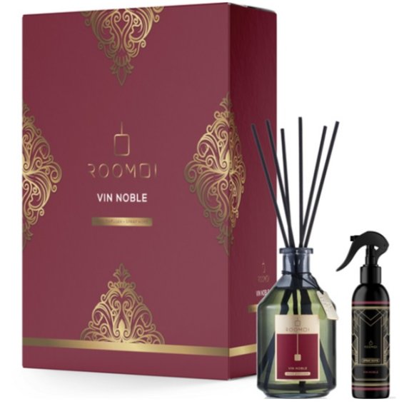 ROOMOI COFANETTO VIN NOBLE REED DIFFUSER 200 ML + SPRAY 100 ML + BASTONCINI