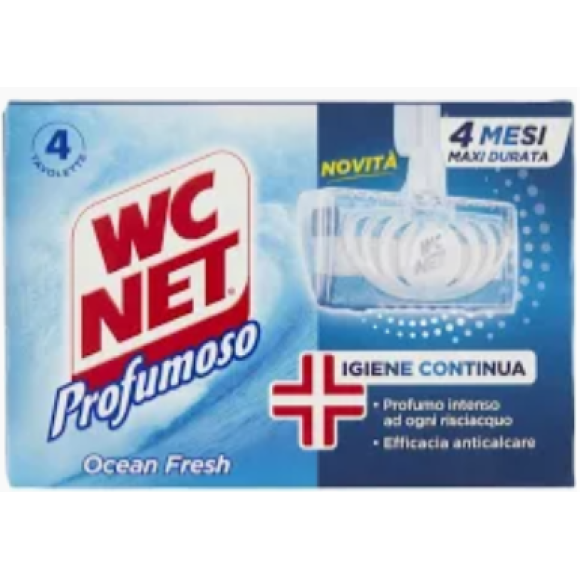 WC Net Tavolette Deodoranti WC 4 pz Ocean