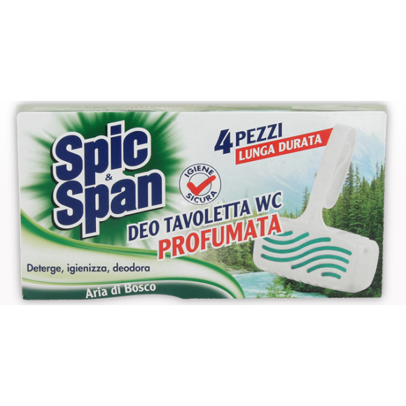SPIC E SPAN WC TAVOLETTE AL PROFUMO DI ARIA DI BOSCO - 4 PEZZI 