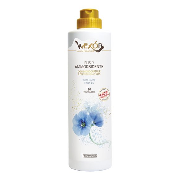 WEXOR ELISIR AMMORBIDENTE CON MICROCAPSULE FELCE MARINA E FIORI BLU 30 TRATTAMENTI 750 ML