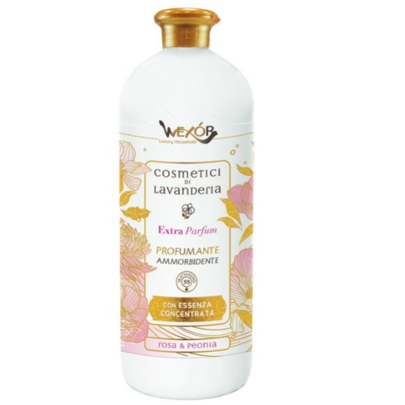 WEXOR COSMETICI DI LAVANDERIA PROFUMANTE AMMORBIDENTE CON ESSENZA CONCENTRATA ROSA & PEONIA -1000 ML WEXOR COSMETICI DI LAVANDERIA PROFUMANTE AMMORBIDENTE CON ESSENZA CONCENTRATA ROSA & PEONIA -1000 ML