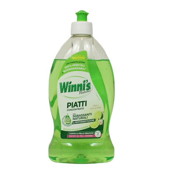 Winni’s Naturel Piatti Concentrato - Detergente Sgrassante Naturale Lime e Fiori di Melo