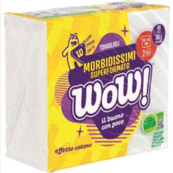 WOW TOVAGLIOLI 80 PEZZI 40X40 03WP200