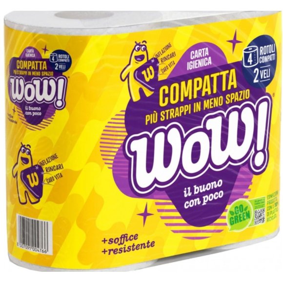 WOW IGIENICA 4 ROTOLI COMPATTA
