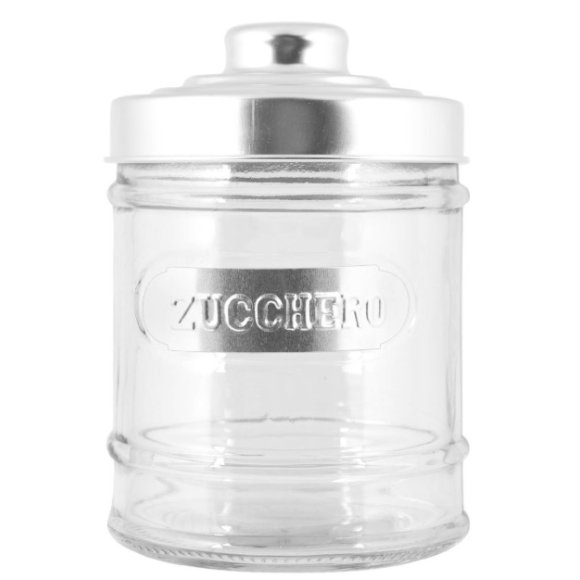 VISCIO BARATTOLO ZUCCHERO VETRO CON COPERCHIO IN ALLUMINIO - 750 ML VISCIO BARATTOLO ZUCCHERO VETRO CON COPERCHIO IN ALLUMINIO - 750 ML